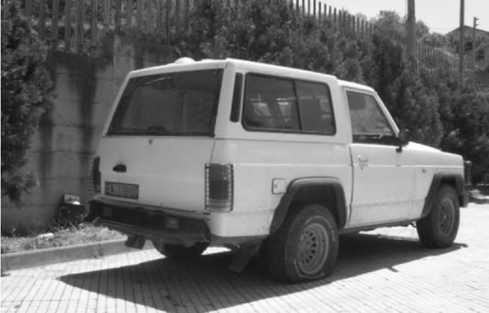 La jeep di Giuseppe Bruno, scomparso a Villarosa nel 2004