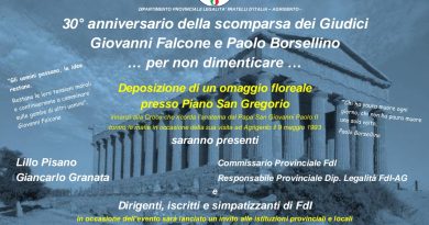 AGRIGENTO – Fratelli d’Italia in memoria delle vittime di mafia