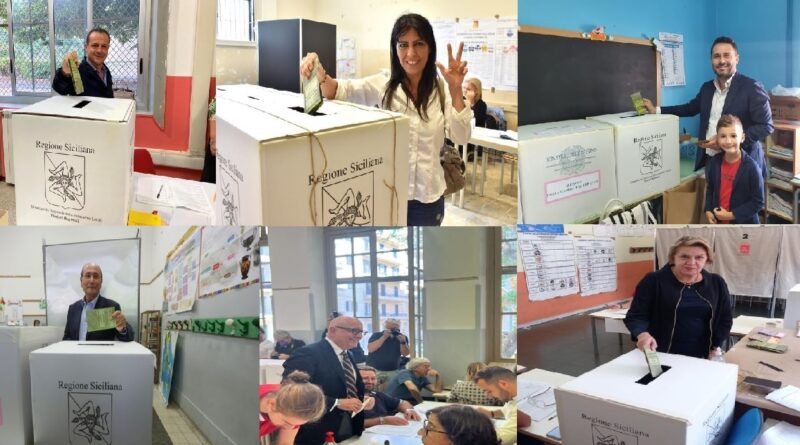Hanno votato tutti i candidati alla presidenza della Regione Siciliana