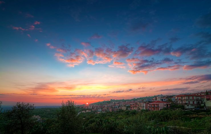 Splendido tramonto da Ficarazzi in Sicilia - foto flickr - trs98.it